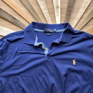 Ralph Lauren Polo Men's XL Classic Fit Blue Polo Yellow Pony Logo